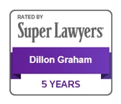 Rated by | Super Lawyers | Dillon Graham | 5 Years