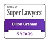Rated by | Super Lawyers | Dillon Graham | 5 Years